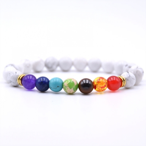 Yoga 7 Chakras Healing Balance 8mm Beads Nature  Stone Bracelets