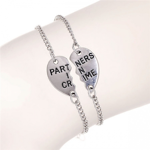 Beautiful Friends&Lovers Heart-Shaped Stitching Bracelet Wild Couple Jewelry