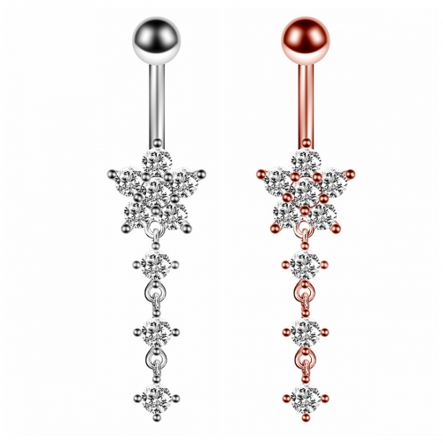 Belly Button Rings Belly Bar Navel Piercings Surgical Stainless Steel Rings for Women Jewelry