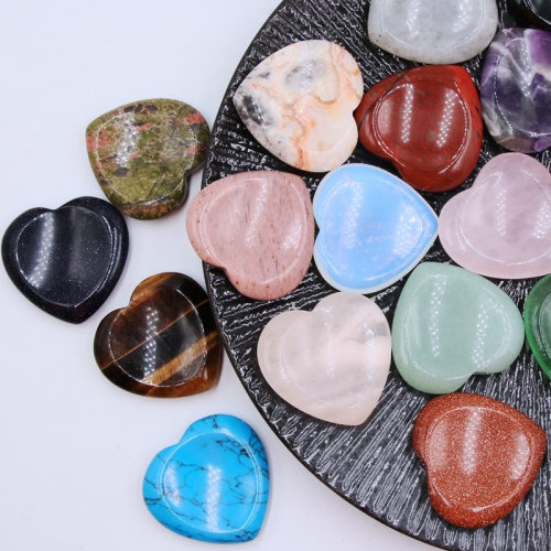 Loose Heart Healing Stone Love Pocket Palm Worry Crystal for Anxiety Reiki Balancing Rocks Gemstone Farmhouse Kitchen Home