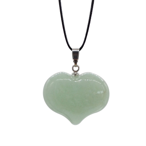 Natural Crystal Healing Stone necklace Love Heart Shaped Chakra Reiki Pointed Gemstone Necklace Mothers Day Gifts