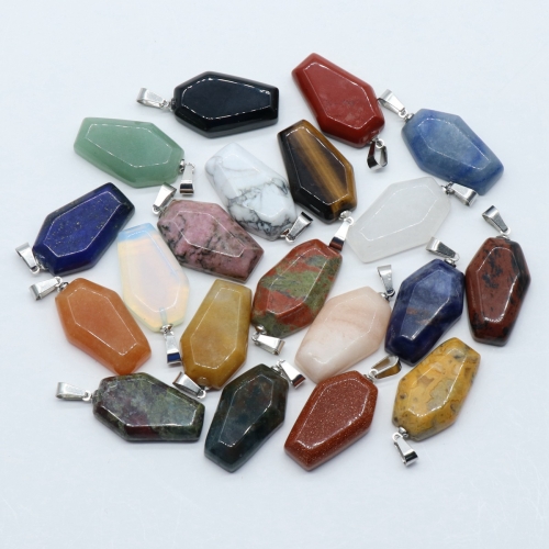 Wholesale Different Materials Cute Coffin Crystal Stone Coffin Shaped Gemstone Mini Carved Stone Crystal Gift